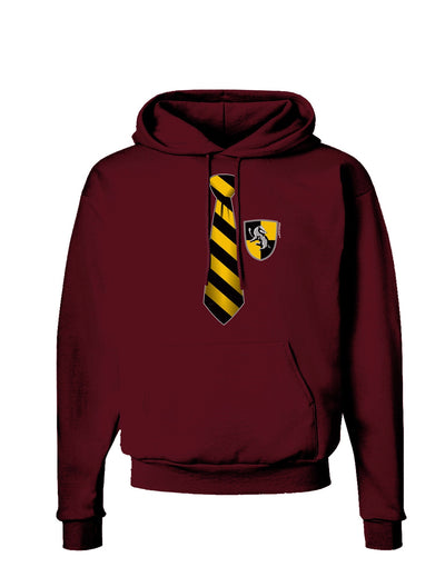 TooLoud Wizard Tie Yellow and Black Dark Hoodie Sweatshirt-Hoodie-TooLoud-Maroon-Small-Davson Sales