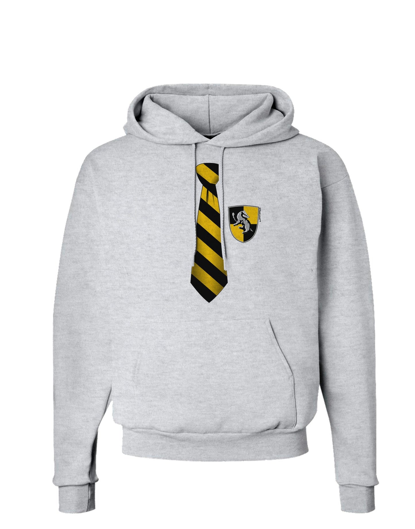 TooLoud Wizard Tie Yellow and Black Hoodie Sweatshirt-Hoodie-TooLoud-AshGray-Small-Davson Sales