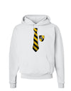 TooLoud Wizard Tie Yellow and Black Hoodie Sweatshirt-Hoodie-TooLoud-White-Small-Davson Sales