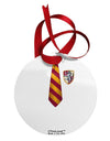 TooLoud Wizard Uniform Red and Yellow Circular Metal Ornament All Over Print-Ornament-TooLoud-White-Davson Sales