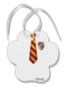 TooLoud Wizard Uniform Red and Yellow Paw Print Shaped Ornament All Over Print-Ornament-TooLoud-White-Davson Sales