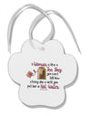 TooLoud Woman Like A Tea Bag Eleanor R Paw Print Shaped Ornament-Ornament-TooLoud-White-Davson Sales