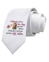 TooLoud Woman Like A Tea Bag Eleanor R Printed White Necktie