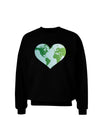 TooLoud World Globe Heart Adult Dark Sweatshirt-Sweatshirts-TooLoud-Black-Small-Davson Sales