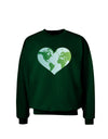 TooLoud World Globe Heart Adult Dark Sweatshirt-Sweatshirts-TooLoud-Deep-Forest-Green-Small-Davson Sales