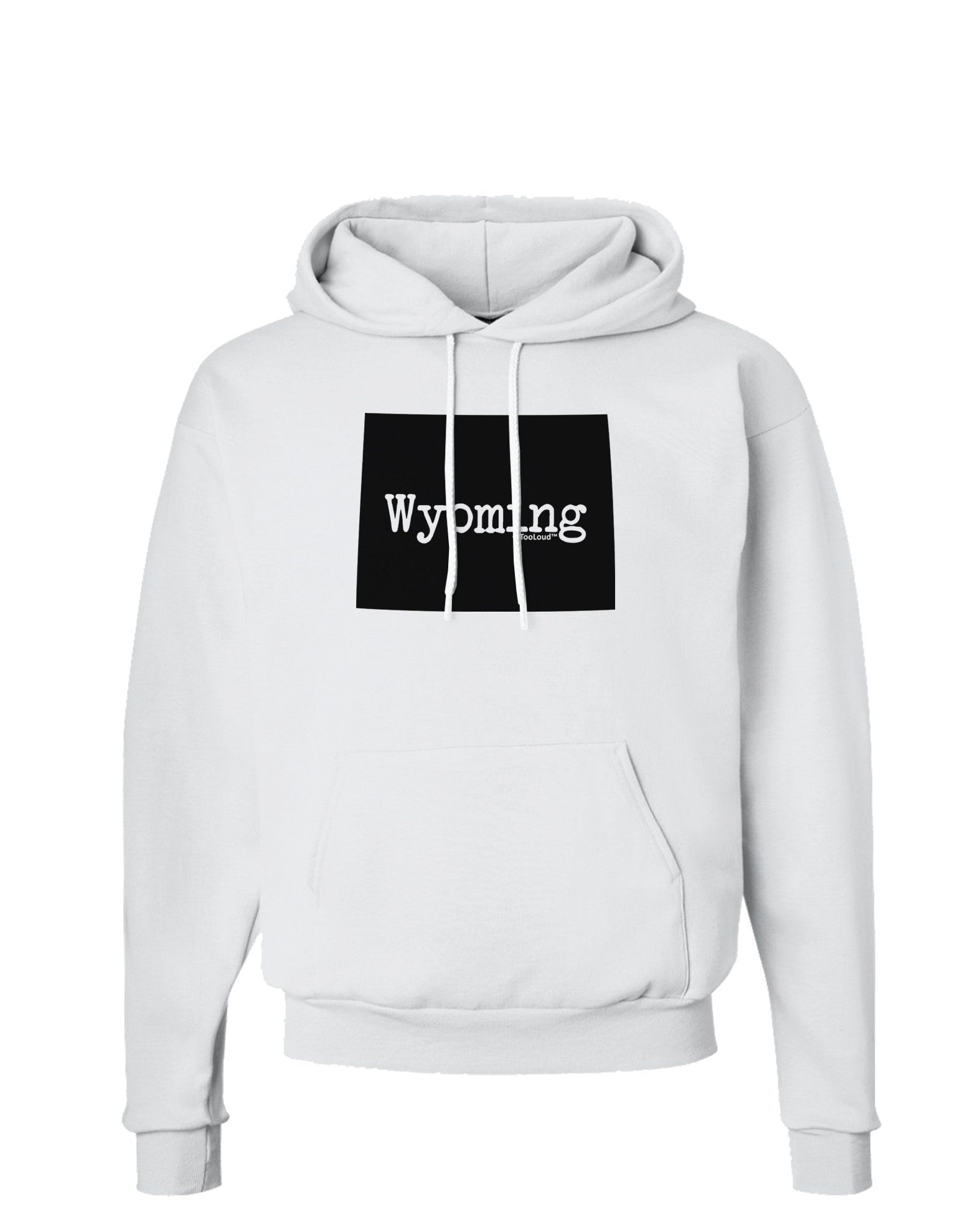 TooLoud Wyoming - United States Shape Hoodie Sweatshirt-Hoodie-TooLoud-White-Small-Davson Sales