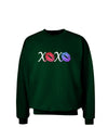 TooLoud XOXO Kisses Adult Dark Sweatshirt-Sweatshirts-TooLoud-Deep-Forest-Green-Small-Davson Sales