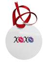 TooLoud XOXO Kisses Circular Metal Ornament-Ornament-TooLoud-White-Davson Sales