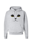 TooLoud Yellow Amber-Eyed Cute Cat Face Hoodie Sweatshirt-Hoodie-TooLoud-AshGray-Small-Davson Sales