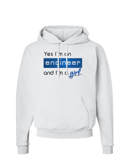 TooLoud Yes I am a Engineer Girl Hoodie Sweatshirt-Hoodie-TooLoud-White-Small-Davson Sales