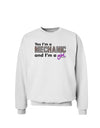 TooLoud Yes I am a Mechanic Girl Sweatshirt-Sweatshirts-TooLoud-White-Small-Davson Sales