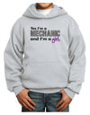 TooLoud Yes I am a Mechanic Girl Youth Hoodie Pullover Sweatshirt-Youth Hoodie-TooLoud-Ash-XS-Davson Sales