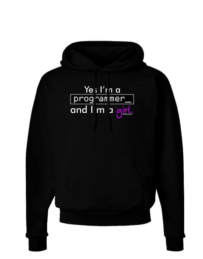 TooLoud Yes I am a Programmer Girl Dark Hoodie Sweatshirt-Hoodie-TooLoud-Black-Small-Davson Sales