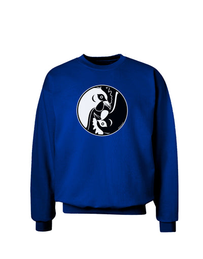 TooLoud Yin Yang Chicken Adult Dark Sweatshirt-Sweatshirts-TooLoud-Deep-Royal-Blue-Small-Davson Sales