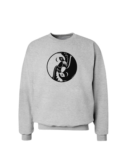 TooLoud Yin Yang Chicken Sweatshirt-Sweatshirts-TooLoud-AshGray-Small-Davson Sales