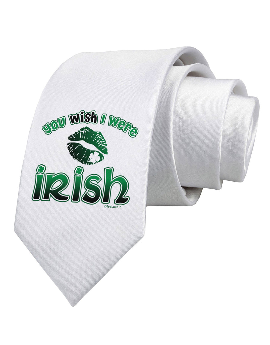 TooLoud You Wish I Were Irish Printed White Necktie