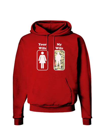 TooLoud Your Wife My Wife Military Dark Hoodie Sweatshirt-Hoodie-TooLoud-Red-Small-Davson Sales