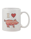 TooLoud's Expertly Crafted 11 oz Coffee Mug - Celebrate Your Love for Bacon with Style-11 OZ Coffee Mug-TooLoud-White-Davson Sales