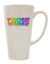 TooLoud's Expertly Crafted 16 Ounce Conical Latte Coffee Mug - A Proud American Rainbow Text Masterpiece-Conical Latte Mug-TooLoud-White-Davson Sales