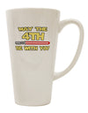 TooLoud's Expertly Crafted 4th Be With You Beam Sword 16 Ounce Conical Latte Coffee Mug - Perfect for Drinkware Enthusiasts-Conical Latte Mug-TooLoud-White-Davson Sales