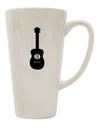 TooLoud's Expertly Crafted Acoustic Guitar Cool Musician 16 Ounce Conical Latte Coffee Mug - Perfect for Music Enthusiasts-Conical Latte Mug-TooLoud-White-Davson Sales