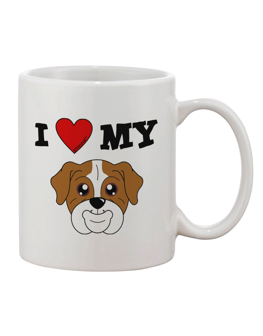 TooLoud's Expertly Crafted - Adorable Bulldog - Vibrant Red 11 oz Coffee Mug-11 OZ Coffee Mug-TooLoud-White-Davson Sales