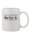 TooLoud's Expertly Crafted Bacon Periodic Table of Elements 11 oz Coffee Mug - Perfect for Drinkware Enthusiasts-11 OZ Coffee Mug-TooLoud-White-Davson Sales