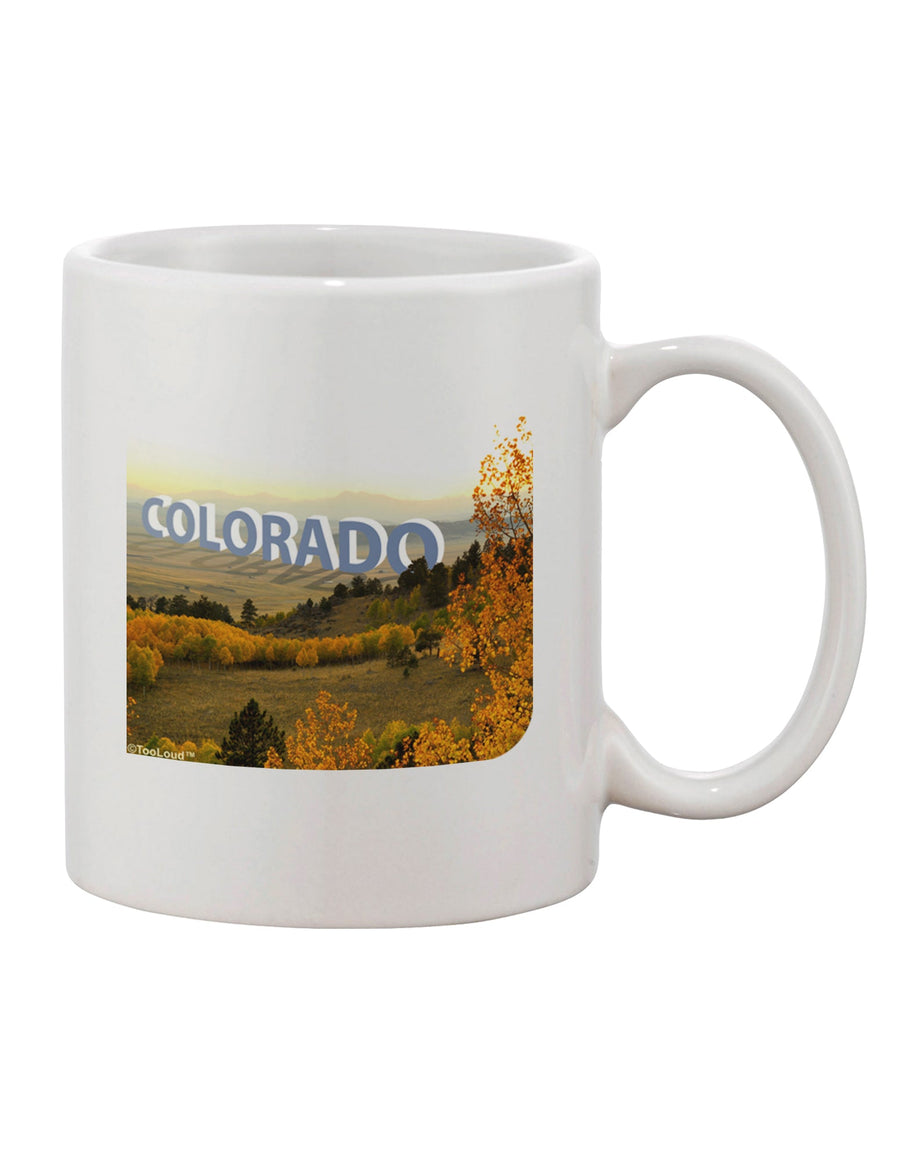 TooLoud's Expertly Crafted Colorado Postcard Gentle Sunrise 11 oz Coffee Mug - Perfect for Drinkware Enthusiasts-11 OZ Coffee Mug-TooLoud-White-Davson Sales