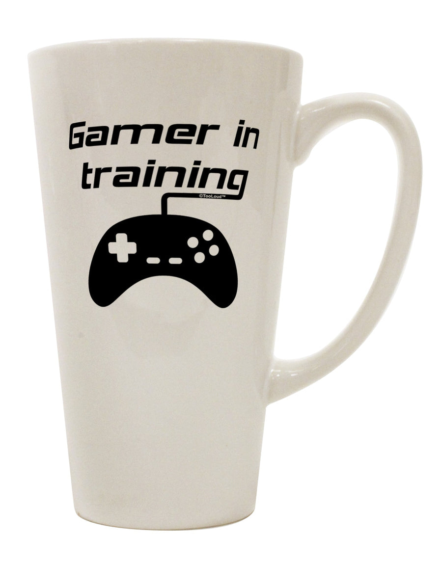 TooLoud's Expertly Crafted Conical Latte Coffee Mug for Aspiring Gamers - Perfect for Your Journey to Mastery-Conical Latte Mug-TooLoud-White-Davson Sales