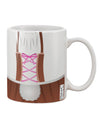 TooLoud's Expertly Crafted Dirndl Costume Brown Printed 11 oz Coffee Mug - Perfect for Sipping in Style-11 OZ Coffee Mug-TooLoud-White-Davson Sales