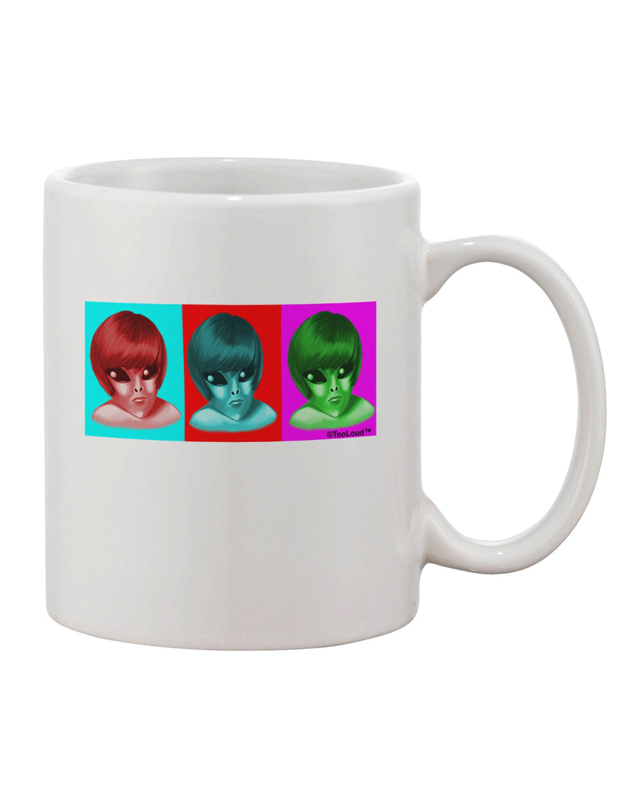 TooLoud's Expertly Crafted Extraterrestrial Pop-Art #2 Printed 11 oz Coffee Mug - Perfect for Beverage Enthusiasts-11 OZ Coffee Mug-TooLoud-White-Davson Sales