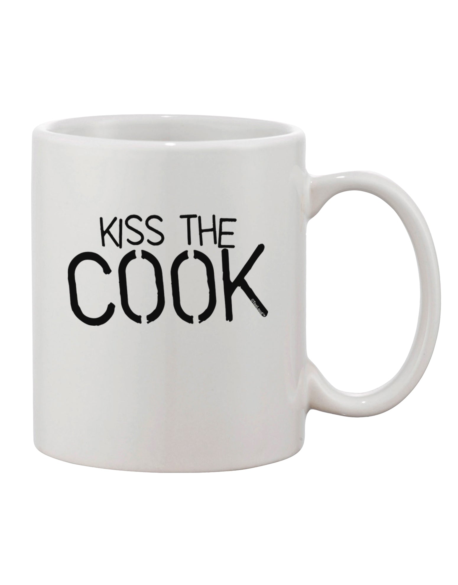 TooLoud's Expertly Crafted Kiss the Cook Grill Master 11 oz Coffee Mug - Perfect for Beverage Enthusiasts-11 OZ Coffee Mug-TooLoud-White-Davson Sales