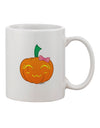 TooLoud's Expertly Crafted Kyu-T Face Pumpkin Printed 11 oz Coffee Mug - Perfect for Sipping in Style-11 OZ Coffee Mug-TooLoud-White-Davson Sales