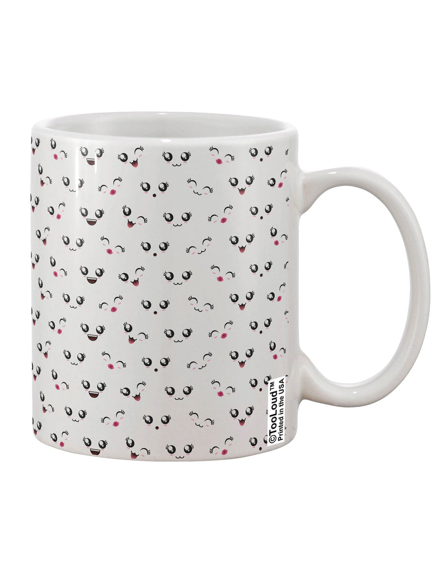 TooLoud's Expertly Crafted Kyu-T Faces AOP Printed 11 oz Coffee Mug - Elevate Your Drinkware Collection-11 OZ Coffee Mug-TooLoud-White-Davson Sales