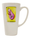 TooLoud's Expertly Crafted La Chancla Loteria Distressed 16 Ounce Conical Latte Coffee Mug - Perfect for Drinkware Enthusiasts-Conical Latte Mug-TooLoud-White-Davson Sales