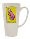 TooLoud's Expertly Crafted La Chancla Loteria Solid 16 Ounce Conical Latte Coffee Mug - Perfect for the Discerning Drinkware Enthusiast-Conical Latte Mug-TooLoud-White-Davson Sales