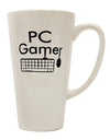 TooLoud's Expertly Crafted PC Gamer BnW 16 Ounce Conical Latte Coffee Mug - Perfect for Gamers-Conical Latte Mug-TooLoud-White-Davson Sales