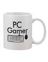 TooLoud's Expertly Crafted PC Gamer BnW Printed 11 oz Coffee Mug - Perfect for Gamers-11 OZ Coffee Mug-TooLoud-White-Davson Sales