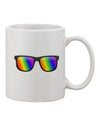 TooLoud's Expertly Crafted Pride Rainbow Lenses Printed 11 oz Coffee Mug - Perfect for Sipping in Style-11 OZ Coffee Mug-TooLoud-White-Davson Sales