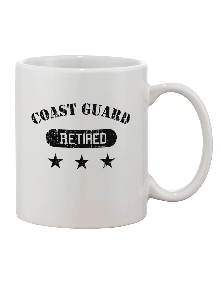 TooLoud's Expertly Crafted Retired Coast Guard 11 oz Coffee Mug - Perfect for Sipping in Style-11 OZ Coffee Mug-TooLoud-White-Davson Sales