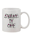 TooLoud's Expertly Crafted Shake It Off Text Cute with Hearts Printed 11 oz Coffee Mug - Perfect for Sipping in Style-11 OZ Coffee Mug-TooLoud-White-Davson Sales