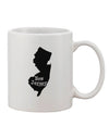 TooLoud's Exquisite 11 oz Coffee Mug: Showcasing the Iconic Shape of New Jersey - United States-11 OZ Coffee Mug-TooLoud-White-Davson Sales