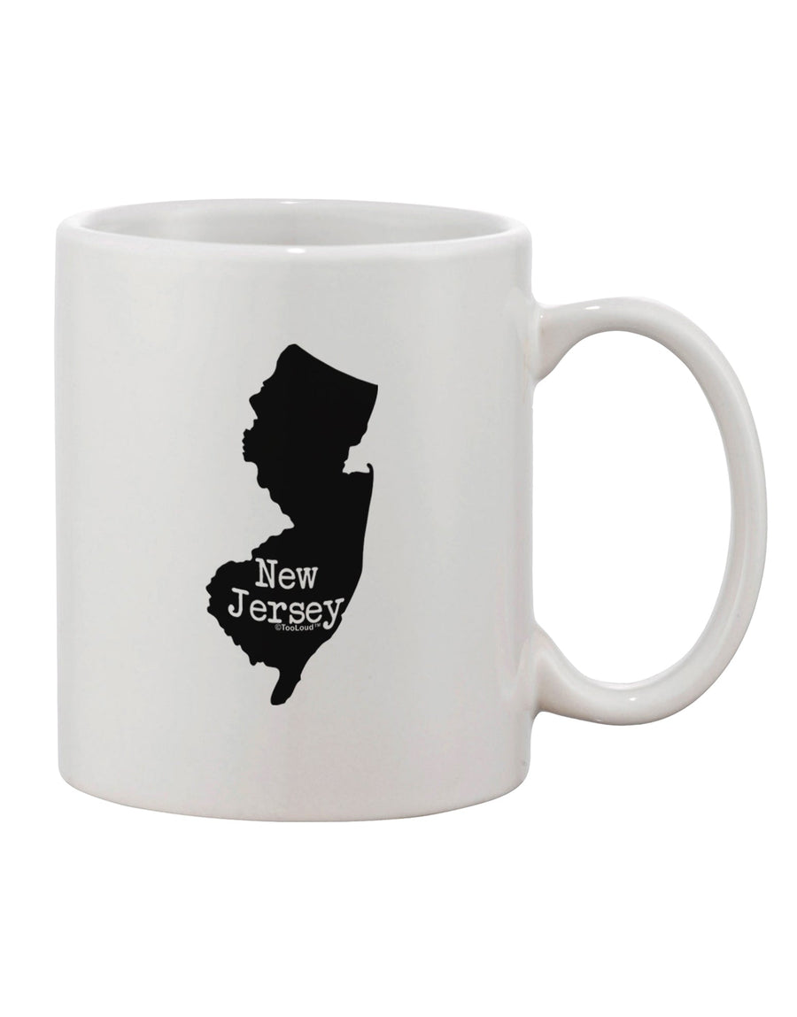 TooLoud's Exquisite 11 oz Coffee Mug: Showcasing the Iconic Shape of New Jersey - United States-11 OZ Coffee Mug-TooLoud-White-Davson Sales