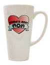 TooLoud's Exquisite 16 Ounce Conical Latte Coffee Mug - A Heart Banner Design for the World's Best Mom-Conical Latte Mug-TooLoud-White-Davson Sales