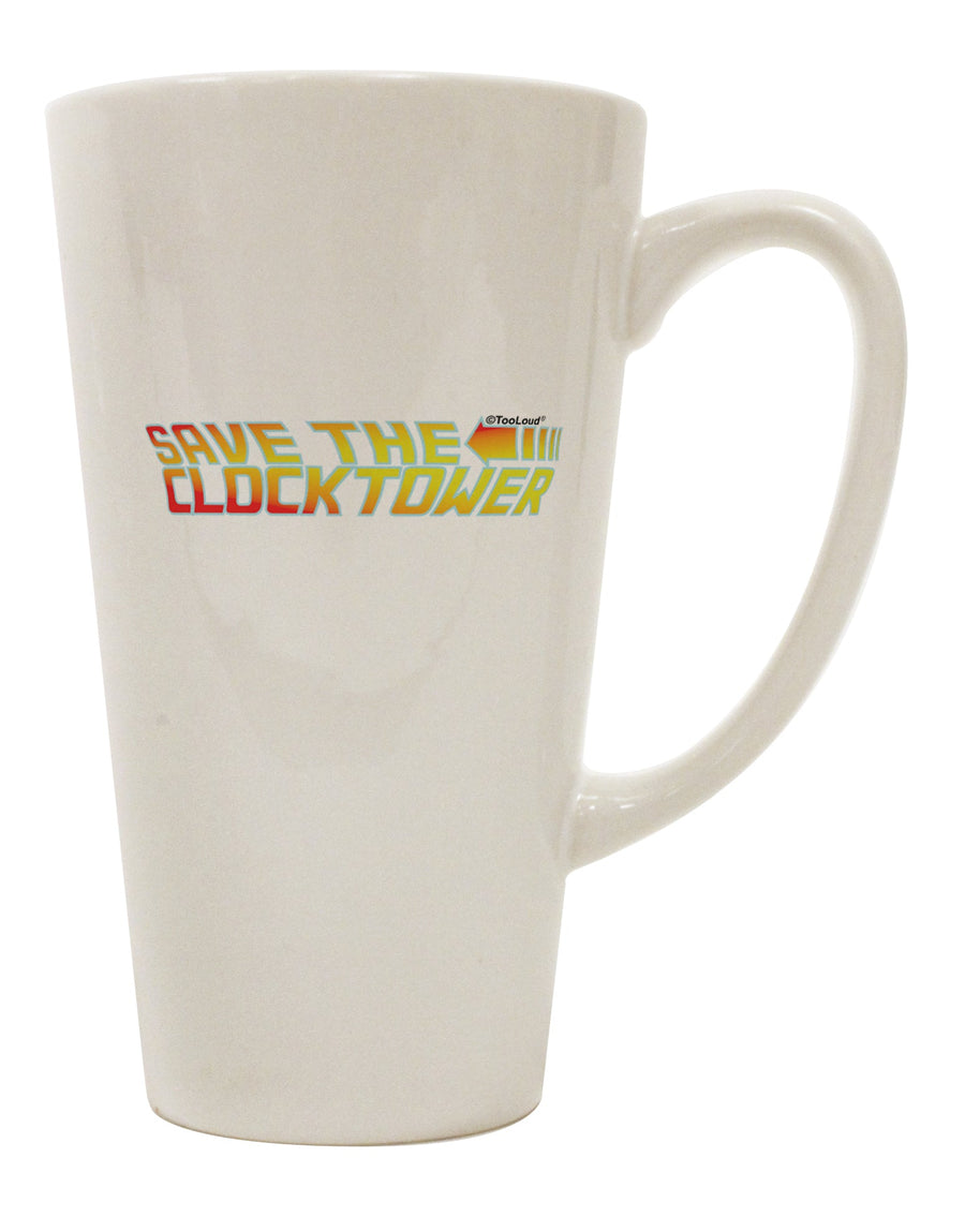 TooLoud's Exquisite 16 Ounce Conical Latte Coffee Mug - A Must-Have for Clock Tower Enthusiasts-Conical Latte Mug-TooLoud-White-Davson Sales