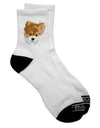 TooLoud's Exquisite Collection of Custom Pet Art Adult Short Socks - Elevate Your Style-Socks-TooLoud-White-Ladies-4-6-Davson Sales
