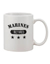 TooLoud's Exquisite Collection of Retired Marines Printed 11 oz Coffee Mugs - Perfect for Discerning Drinkware Enthusiasts-11 OZ Coffee Mug-TooLoud-White-Davson Sales