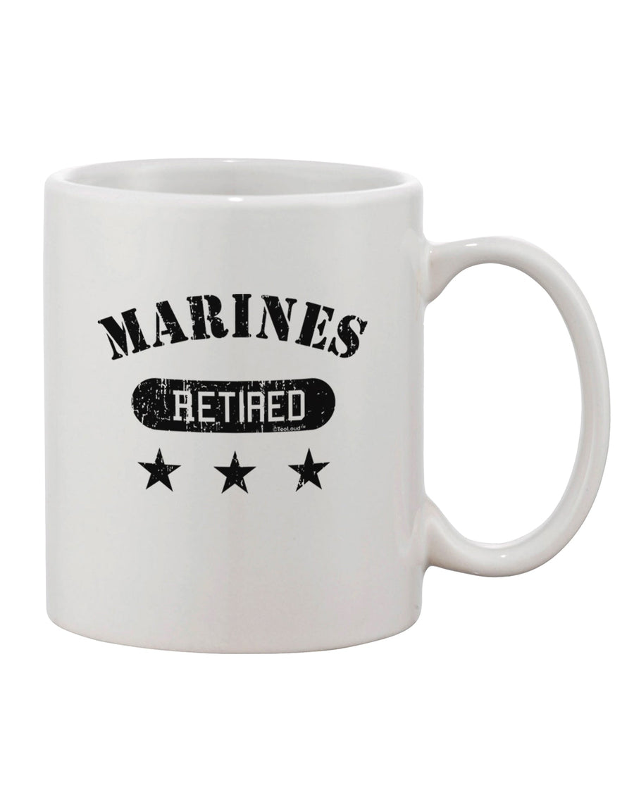 TooLoud's Exquisite Collection of Retired Marines Printed 11 oz Coffee Mugs - Perfect for Discerning Drinkware Enthusiasts-11 OZ Coffee Mug-TooLoud-White-Davson Sales