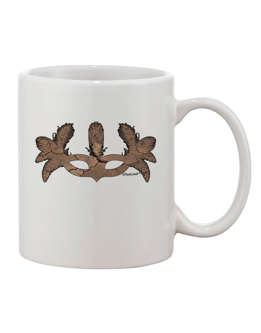 TooLoud's Exquisite Earth Masquerade Mask Printed 11 oz Coffee Mug - Perfect for Discerning Drinkware Enthusiasts-11 OZ Coffee Mug-TooLoud-White-Davson Sales