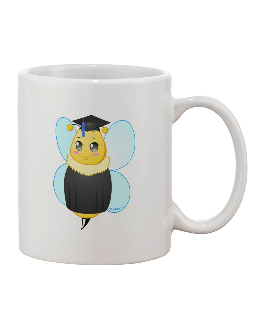 TooLoud's Exquisite Graduation Bee Printed 11 oz Coffee Mug - Perfect for Celebrating Milestones-11 OZ Coffee Mug-TooLoud-White-Davson Sales